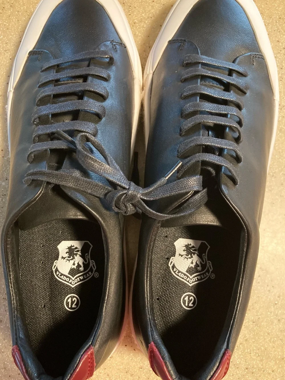 Men's Black Low-Top Athletic Sneakers with White Sole